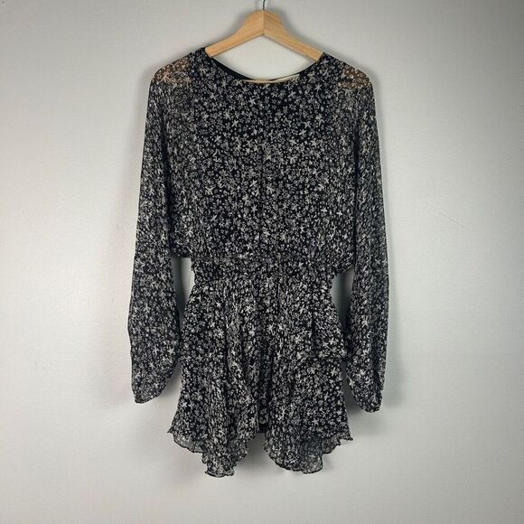 LOVESHACKFANCY Kaia Silk Dress in Evening Sky - Picture 2 of 10